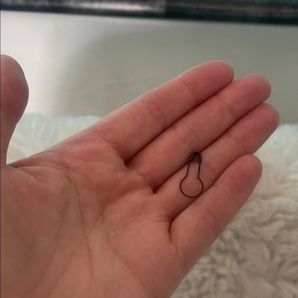 Black safety pins